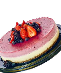 Tarta de Frutos Rojos (sin lácteos, sin gluten y sin azúcar)